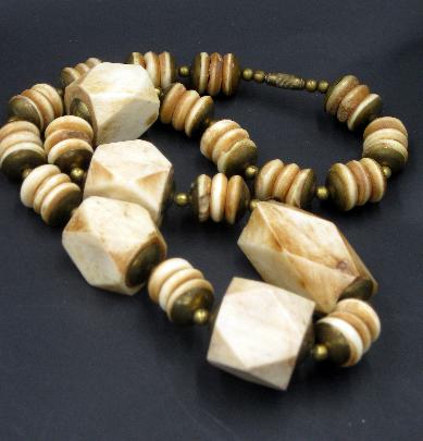 Vintage bone deals necklace