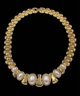 Vintage Signed Napier Rare Faux Gold and Pearl Necklace - JD11134 – Connie  DeNave's Jeweldiva